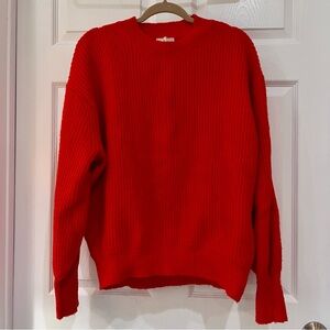 H&M Vibrant Red Crew Neck Sweater